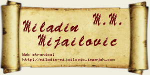 Miladin Mijailović vizit kartica